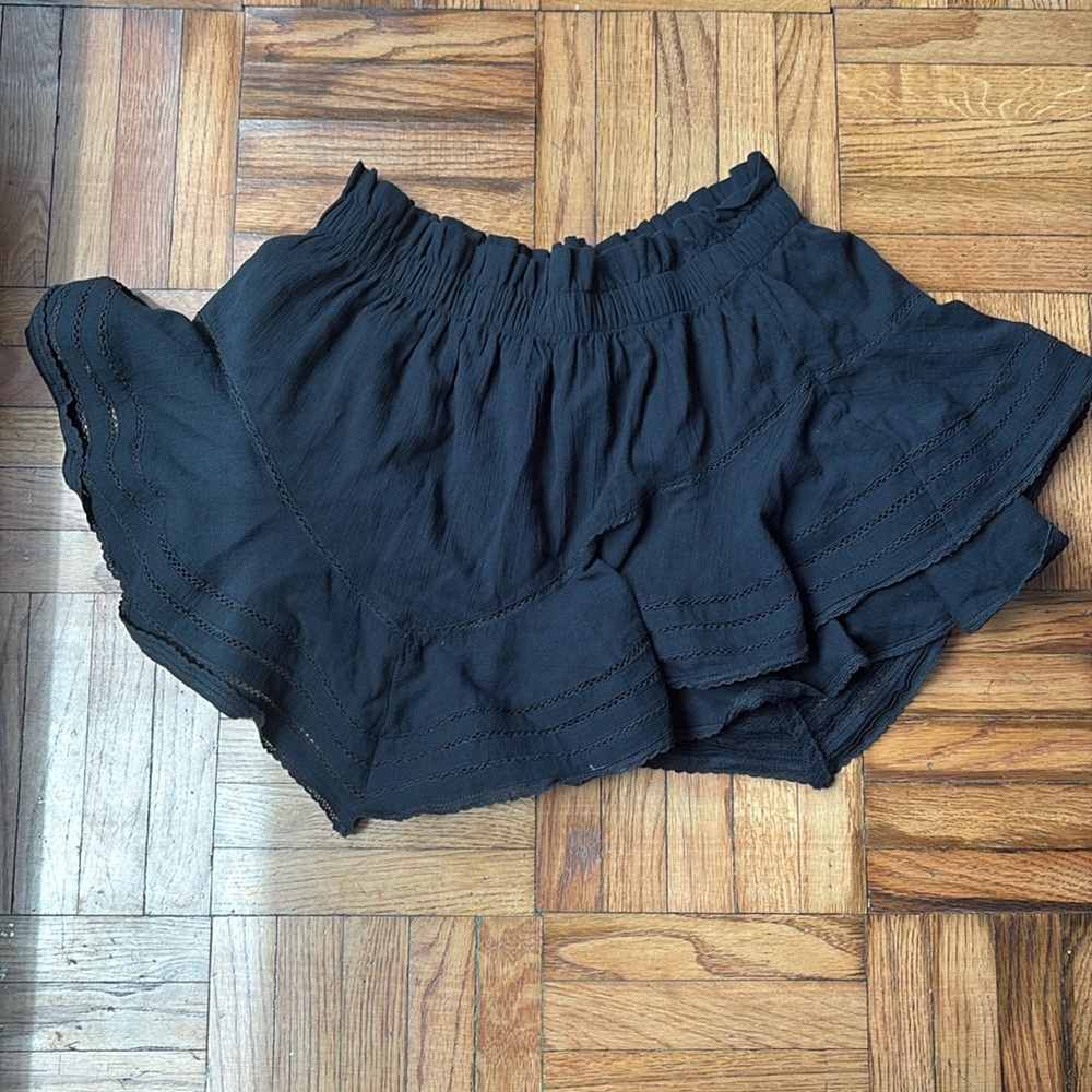 Black mini skirt